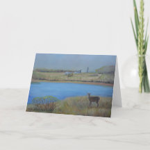 Spring at Lake Codorus Carte de voeux d'art origin