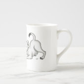 Spring-awake, puppy met vlinder porselein kop (Rechts)