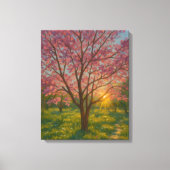 Spring Awakening - Blooming Tree Landscape Canvas Afdruk (Voorkant)