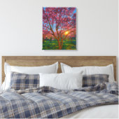 Spring Awakening - Blooming Tree Landscape Canvas Afdruk (Insitu (Slaapkamer))