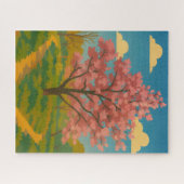 Spring Awakening - Blooming Tree Landscape Legpuzzel (Horizontaal)