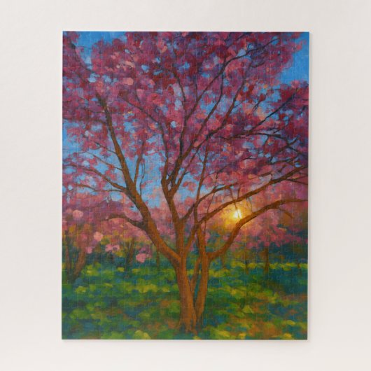 Spring Awakening - Blooming Tree Landscape Legpuzzel (Verticaal)
