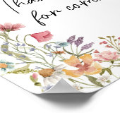 Spring Baby in Bloom Bedankt voor uw komst Poster (Hoek)