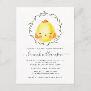 Spring Baby Pasen Baby Shower Uitnodiging Briefkaart