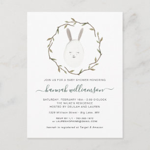 Spring Baby Pasen Baby Shower Uitnodiging Briefkaart
