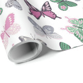 Spring Baby vlinder inpakpapier (Rol Hoek)