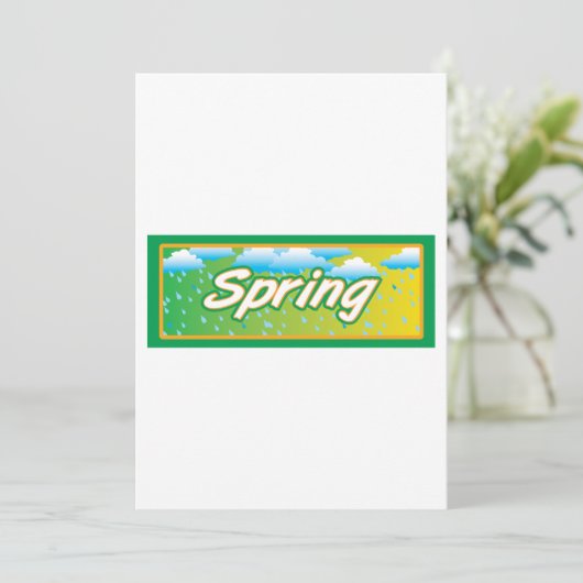 Spring Banner-teken Kaart (Staand voorkant)