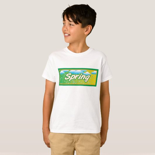 Spring Banner-teken T-shirt (Voorkant volledig)