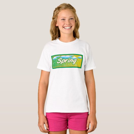 Spring Banner-teken T-shirt (Voorkant volledig)