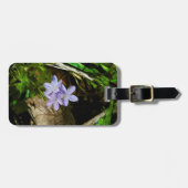 Spring Beauty a Paarse Wildflower Abstract Bagagelabel (Voorkant horizontaal)