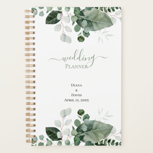SPRING BEAUTY BOTANICAL VERT Wedding planner (Devant)