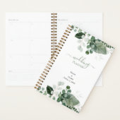 SPRING BEAUTY BOTANICAL VERT Wedding planner (Devant avec enveloppe)