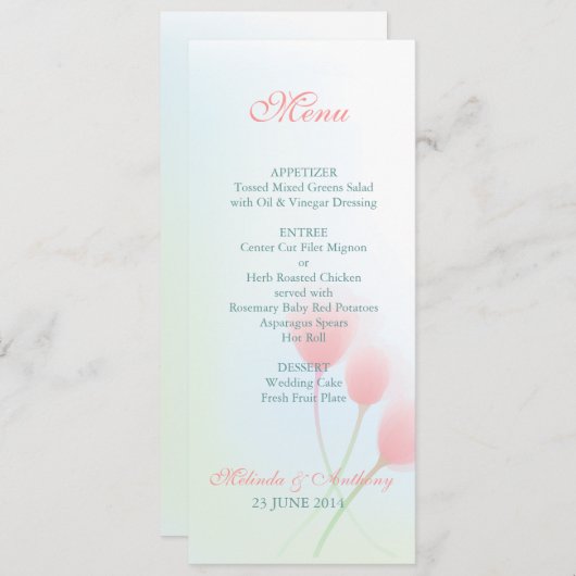 Spring Beauty Menu (Voorkant / Achterkant)