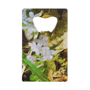 Spring Beauty Paars Wilde Bloem Abstract Kredietkaart Flessenopener