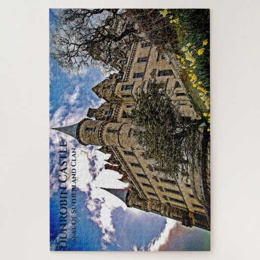 Spring bij het Castle Dunrobin, Sutherland Clan Legpuzzel (Verticaal)