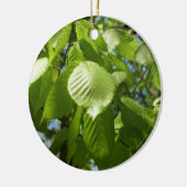 Spring Birch Leaves Green Tree Keramisch Ornament (Links)
