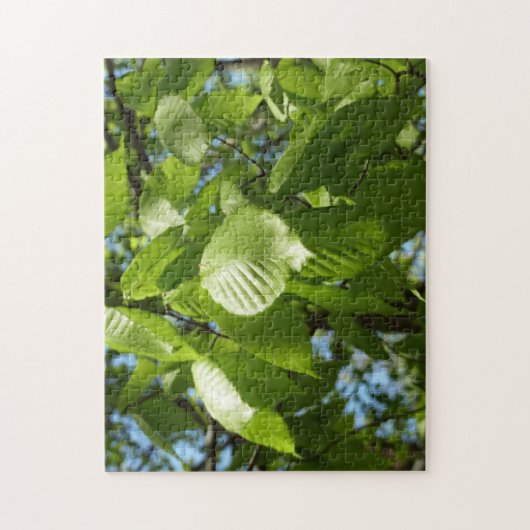 Spring Birch Leaves Green Tree Legpuzzel (Verticaal)