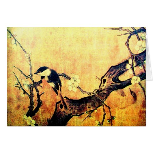 SPRING BIRD, FLOWER TREE, paaseiperkament (Voorkant Horizontaal)