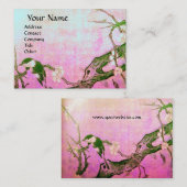 SPRING BIRD ,roze violet ,blauw,bruin Visitekaartje (Voorkant / Achterkant)