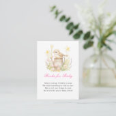 Spring Bird Watering Can Baby shower Informatiekaartje (Staand voorkant)