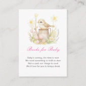 Spring Bird Watering Can Baby shower Informatiekaartje (Voorkant)