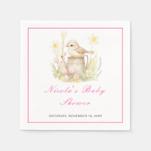 Spring Bird Watering Can Baby shower Servet