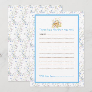 Spring Birds Baby ShowerAdvieslijst Kaart