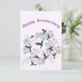 Spring Birds Jubileum Kaart (Staand voorkant)