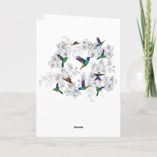 Spring Birds Jubileum Kaart (Achterkant)