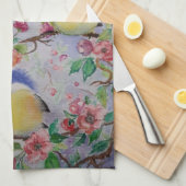 Spring Birds Keukenhanddoek Mooie mussen (Quarter Fold)