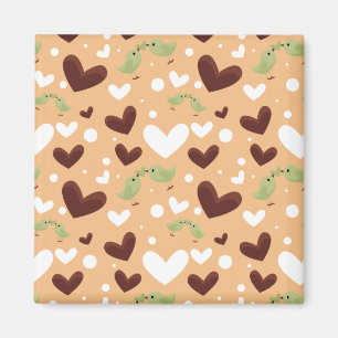 Spring Birds Love Couple Sweet Chocolate Heart Magneet
