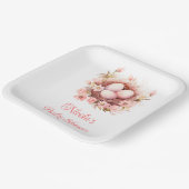 Spring Birds Nest Baby shower Papieren Bordje (Gebogen)