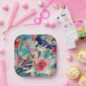 Spring Birds Paper Borden Papieren Bordje (Feest)