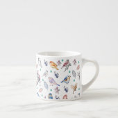 Spring Birds Pattern Espresso Kop (Rechts)