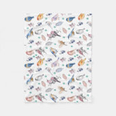 Spring Birds Pattern Fleece Deken (Voorkant)