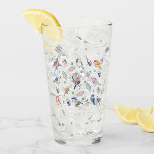 Spring Birds Pattern Glas (Voorkant ijs)