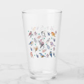 Spring Birds Pattern Glas (Voorkant)
