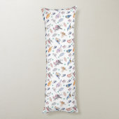 Spring Birds Pattern Lichaamskussen (Achterkant (Verticaal))