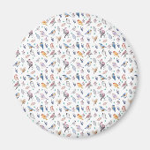 Spring Birds Pattern Magneet (Voorkant)