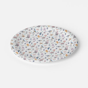 Spring Birds Pattern Papieren Bordje