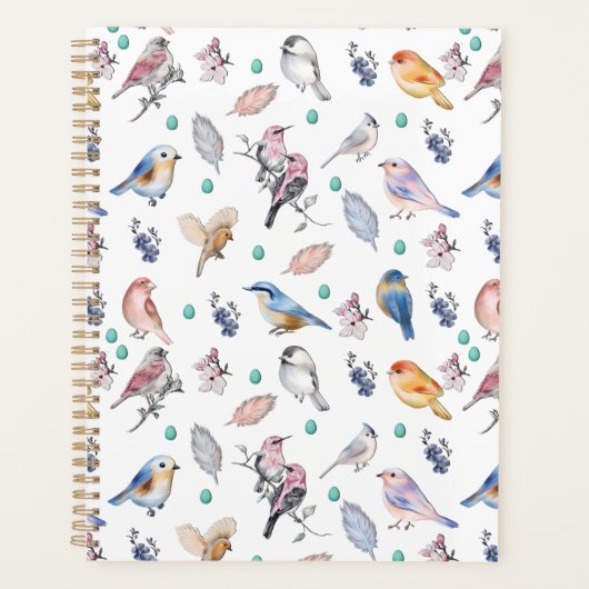 Spring Birds Pattern Planner (Voorkant)