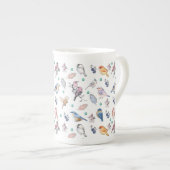 Spring Birds Pattern Porselein Kop (Voorkant rechts)