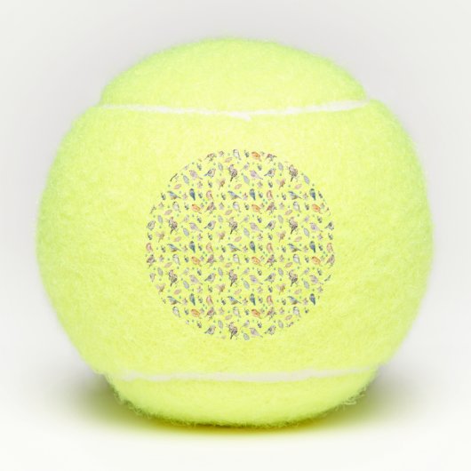 Spring Birds Pattern Tennisballen (Voorkant)