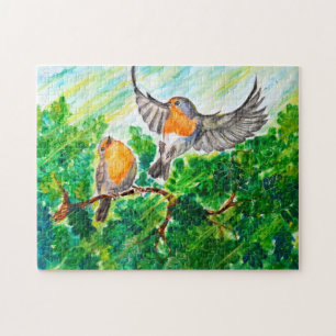 Spring Birds Puzzle - Schilderen Legpuzzel