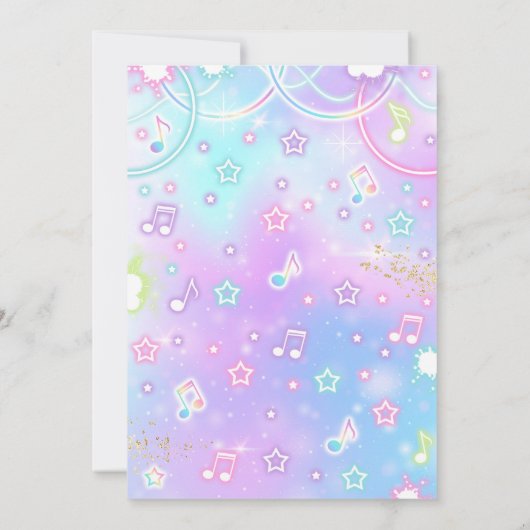 Spring Birthday Party Tie Dye Neon Glow Jump Party Kaart (Achterkant)