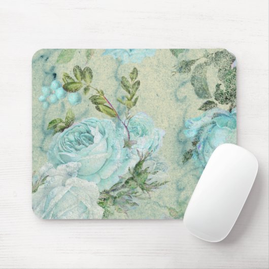 SPRING  BLAUWE ROOS MUISMAT (Met muis)