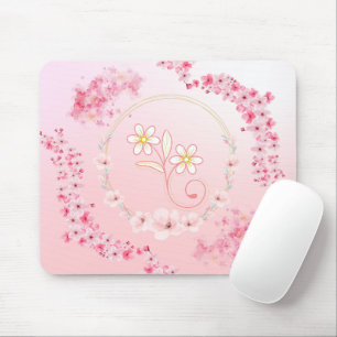 Spring Blessing – Roze Bloemen Illustratie Muismat