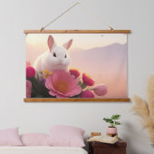Spring Blessings Spring Easter Bunny Flowers Traps Hangend Wandkleed (Slaapkamer)