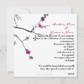 Spring Bliss/Blossoming Cherry Tree Wedding Kaart (Achterkant)