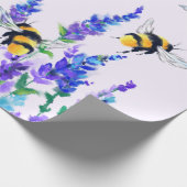 Spring Bloemen en Bijen Cadeau Wrapping Papier (Hoek)